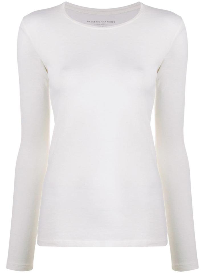 Majestic Filatures Stretch Jersey Top - White