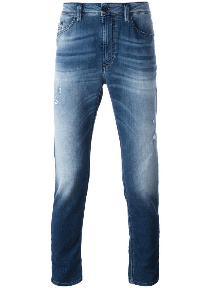 Diesel Slim-fit Jeans, Men's, Size: 36, Blue, Cotton/polyester/spandex/elastane