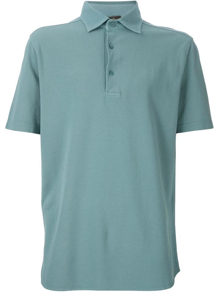 Loro Piana Classic Polo Shirt, Men's, Size: M, Blue, Cotton