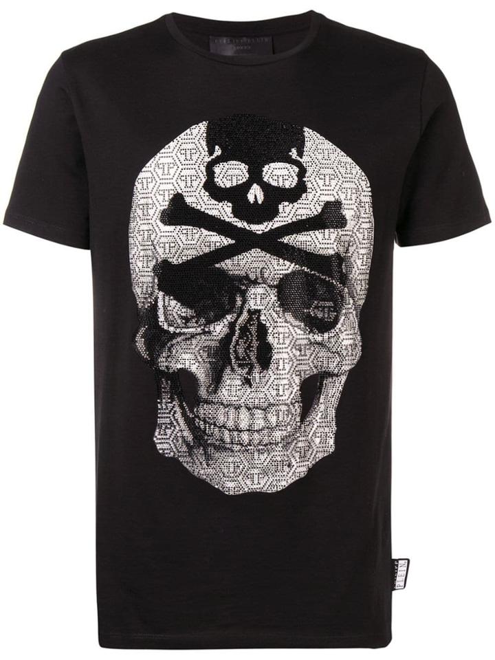 Philipp Plein Rhinestone-embellished Skull T-shirt - Black
