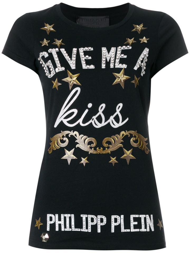 Philipp Plein Give Me A Kiss T-shirt - Black