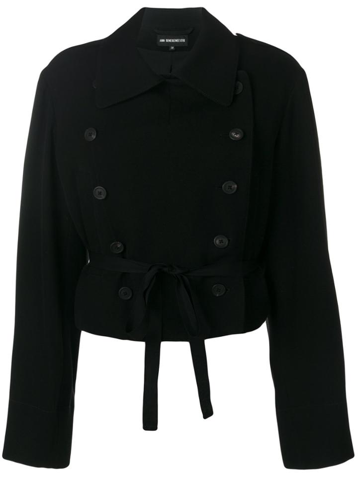 Ann Demeulemeester Asymmetrical Oversize Jacket - Black