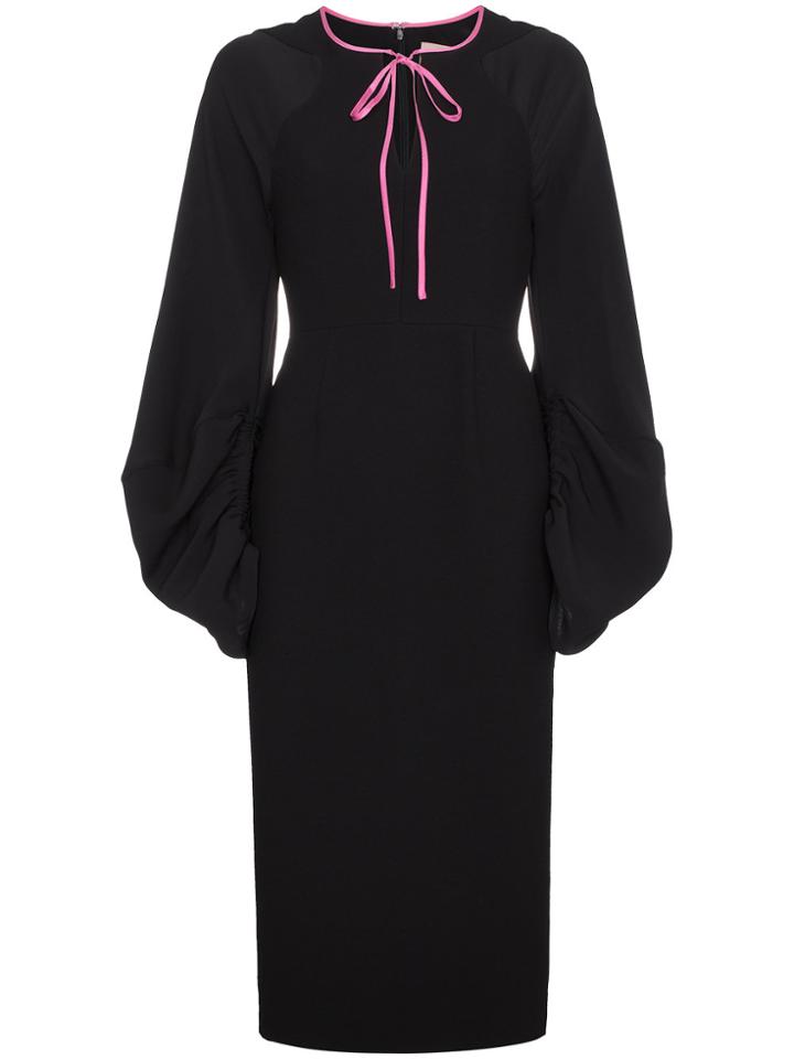 Roksanda Blouson Sleeve Midi Dress - Black