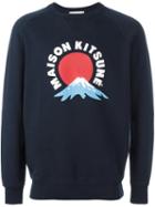 Maison Kitsuné 'mont Fuji' Sweatshirt, Men's, Size: Xs, Blue, Cotton