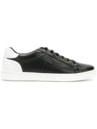 Dolce & Gabbana Kids Ribbed Detail Lace-up Sneakers - Black