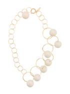 Marni Orb And Link Chain Necklace - White