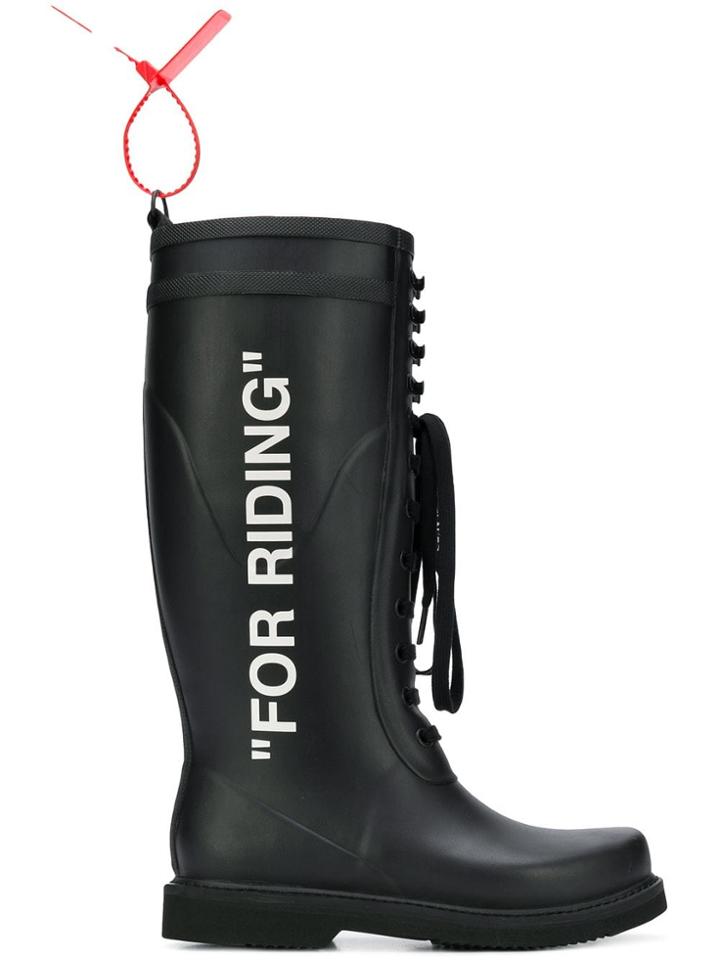 Off-white For Riding Wellington Boots - Black