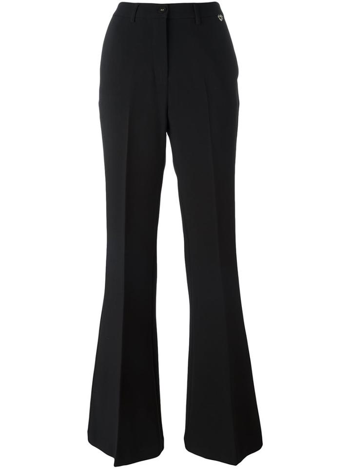 Twin-set Flared Trousers, Women's, Size: Xxs, Black, Polyester/viscose/spandex/elastane