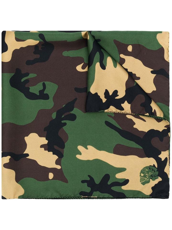 Gabriele Pasini Camouflage Print Scarf - Green