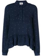 Twin-set - Dots Print Shirt - Women - Polyester/spandex/elastane - L, Blue, Polyester/spandex/elastane