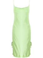 Staud Cowl Neck Slip Dress - Green