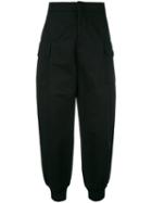 Marni Loose Fit Trackpants, Size: 40, Black, Cotton/linen/flax/polyester/spandex/elastane