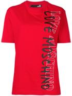 Love Moschino Contrast Logo T-shirt - Red