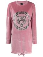 Plein Sport Velvet Tiger Sweatshirt - Pink