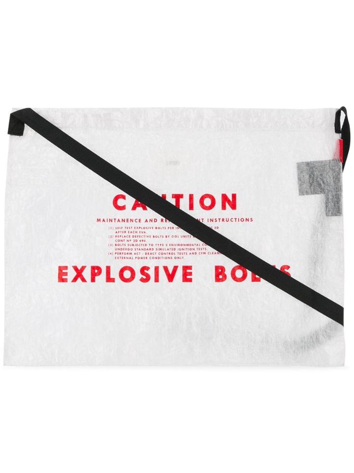 Undercover Caution Shoulder Bag - White