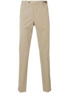 Pt01 Creased Slim Fit Trousers - Nude & Neutrals