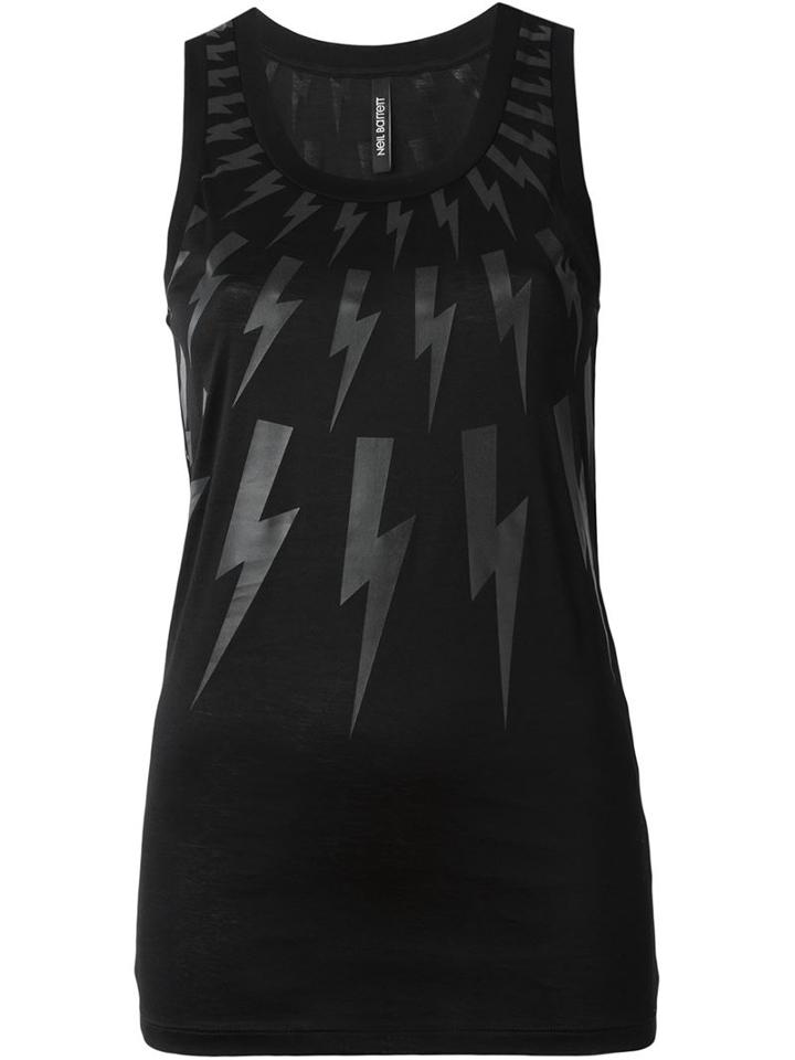 Neil Barrett Lightning Bolt Print Tank Top