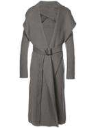Rick Owens Hooded Trench Coat - Grey