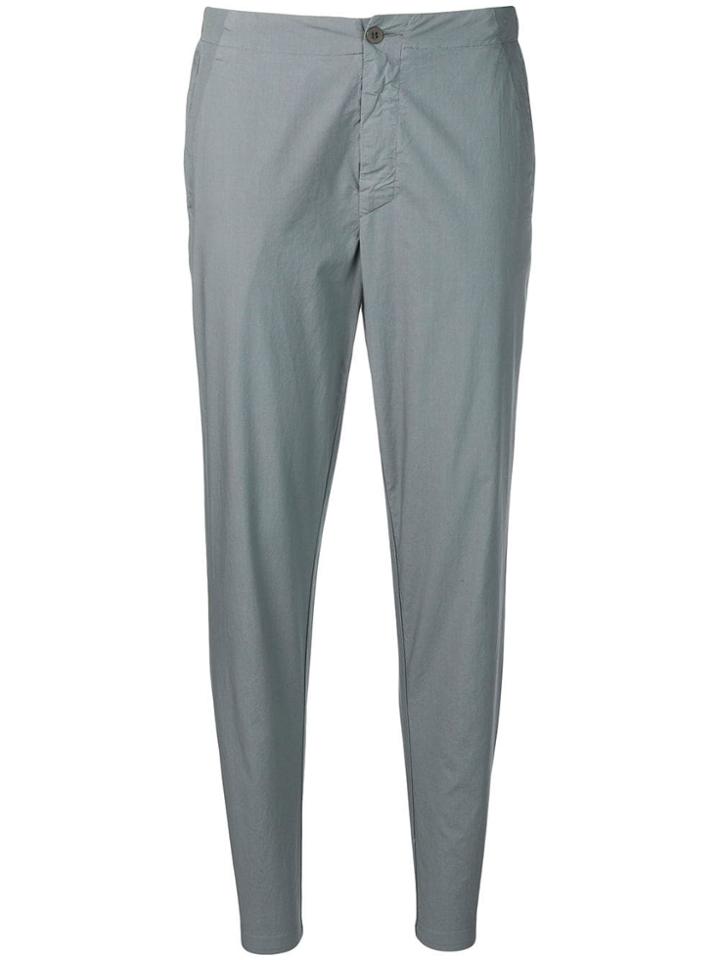 Transit Cropped Slim Fit Trousers - Grey