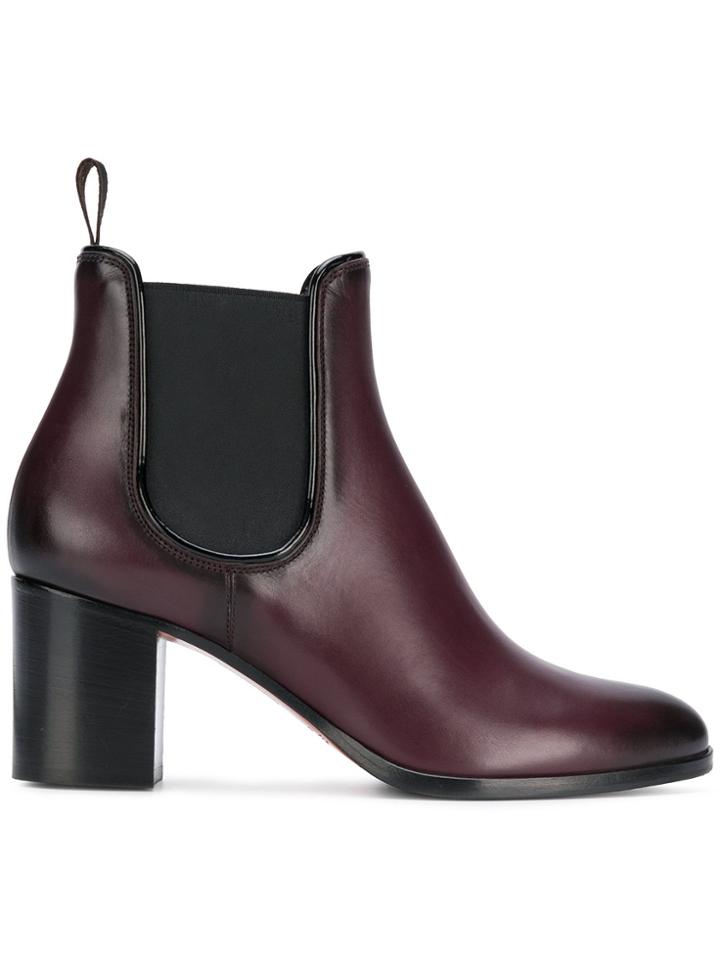 Santoni Heeled Chelsea Boots - Pink & Purple