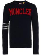 Moncler Logo-knit Sweater - Blue