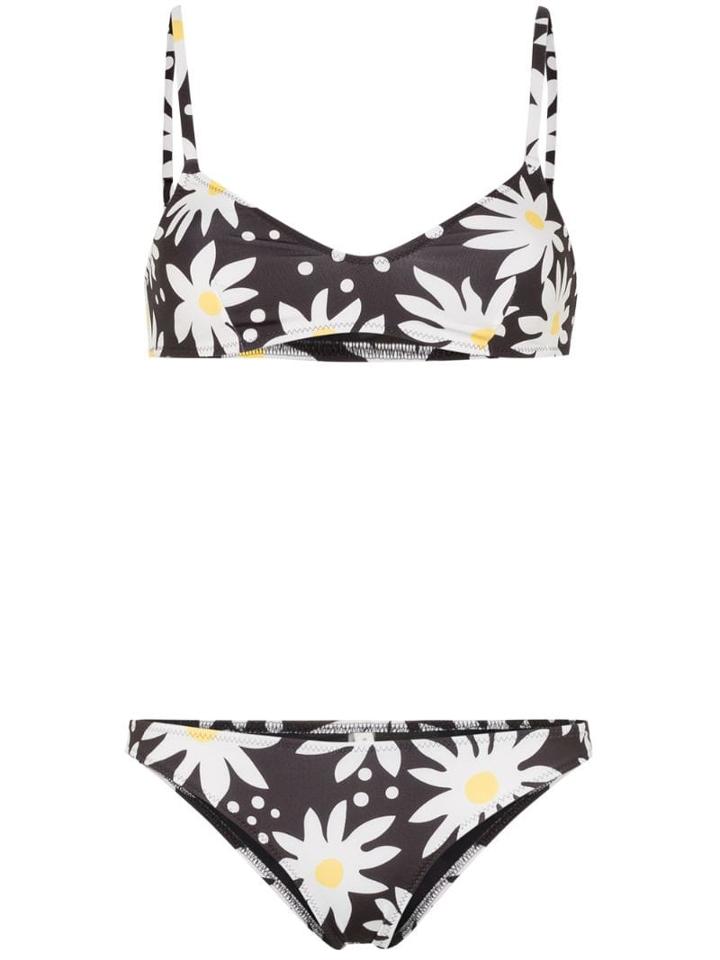 Solid & Striped Rachel Daisy Print Bikini - Black