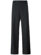 Lanvin Tailored Wide Leg Trousers, Men's, Size: 46, Black, Viscose/wool