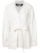 Jacquemus Oversized Wrap Belted Coat - White