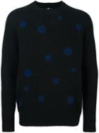 Ps By Paul Smith Ribbed Jumper, Men's, Size: Medium, Black, Wool