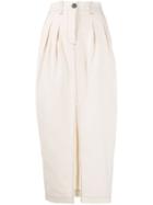 Mara Hoffman Contrast-stitch Midi Skirt - Neutrals