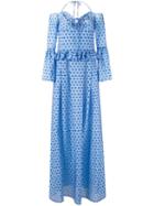 Daizy Shely - Printed Long Dress - Women - Cotton - 42, Blue, Cotton