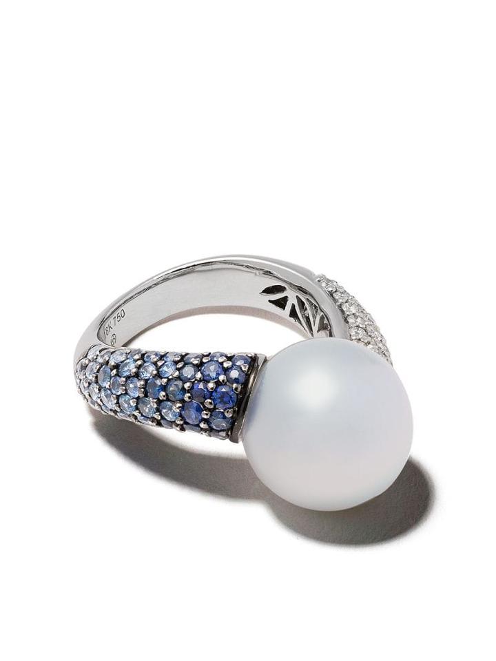 Yoko London 18kt White Gold Belgravia South Sea Pearl, Sapphire And