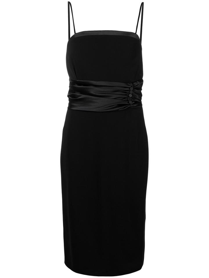 Giorgio Armani Draped Waist Dress - Black