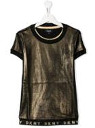 Dkny Kids Teen Logo Hem T-shirt - Black