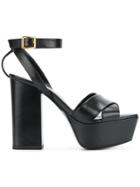 Saint Laurent High Platform Sandals - Black