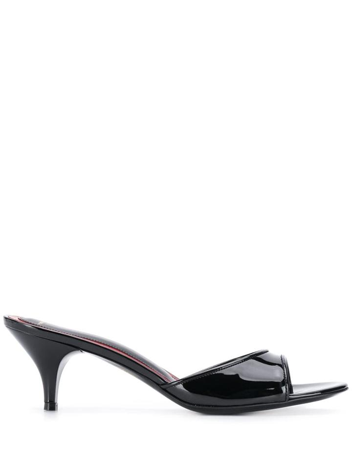 Maison Ernest Feline Mules - Black