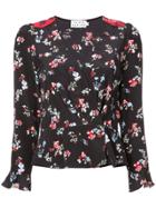 Tanya Taylor Floral-print Top - Black