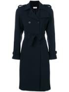 Alberto Biani Double-breasted Trench Coat - Blue