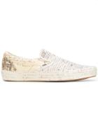Vans Slogan Print Slip-on Sneakers - Nude & Neutrals