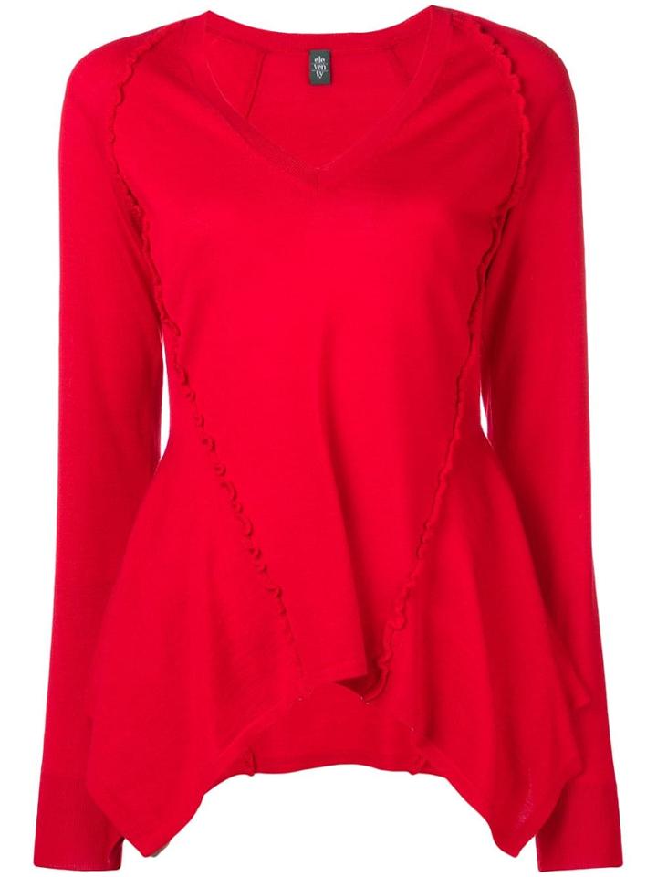 Eleventy Flared-hem Sweater