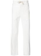 Ann Demeulemeester - Drawstring Trousers - Men - Cotton/linen/flax - M, White, Cotton/linen/flax