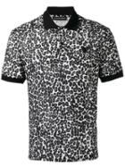 Alexander Mcqueen Leopard Print Polo Shirt, Men's, Size: Xl, Black, Cotton