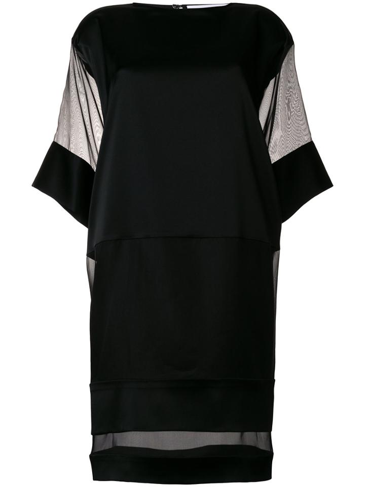 Gianluca Capannolo Sheer Panel Dress - Black
