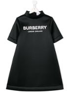 Burberry Kids Contrast Logo Dress - Black