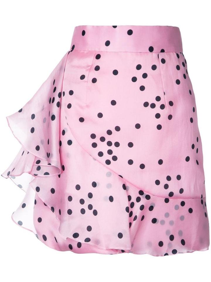 Bambah Polka Ruffle Skirt - Pink Polka