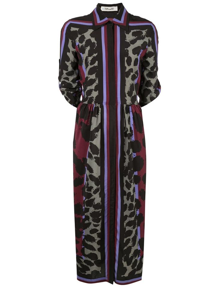 Diane Von Furstenberg Sogol Silk Shirt Dress - Black