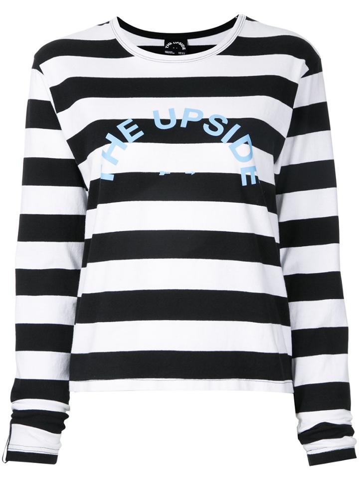 The Upside Stripe Martina Jersey Top - Black