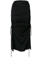 Ellery Ruched Fitted Dress - Black