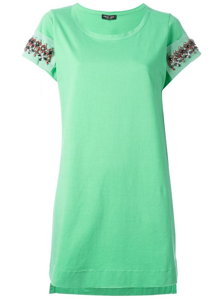 Twin-set Embellished Sleeve T-shirt