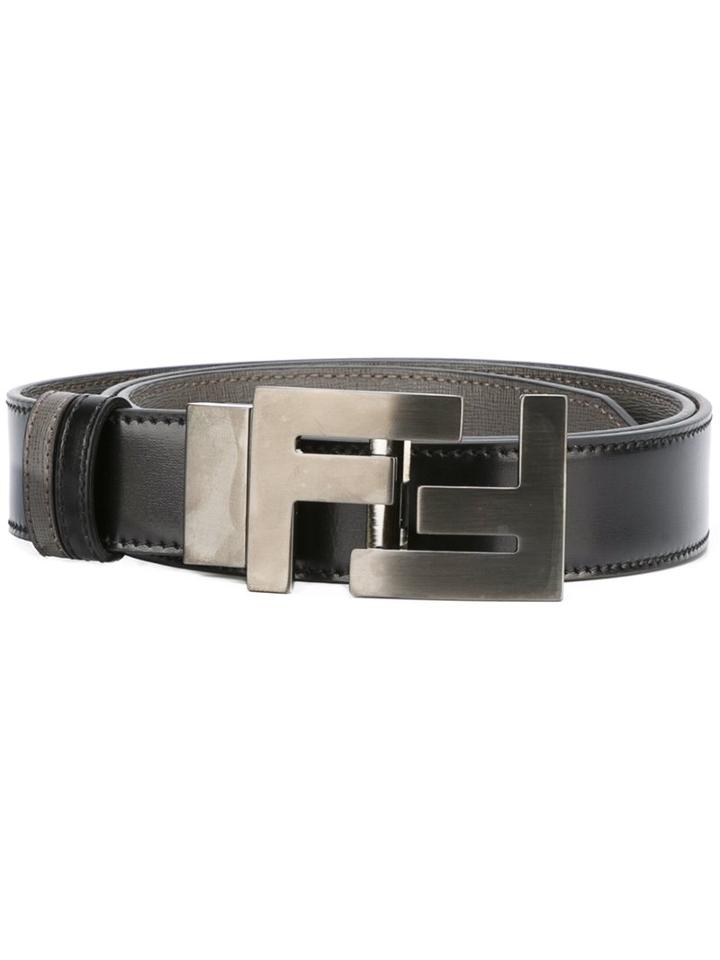 Fendi - Classic Belt - Men - Calf Leather/metal (other) - One Size, Black, Calf Leather/metal (other)